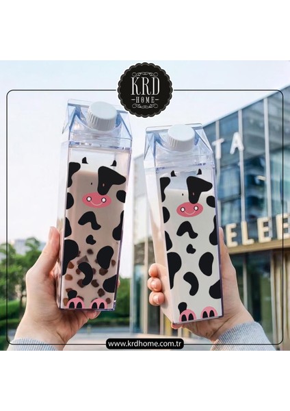 1 Adet Pleksi Mika Şeffaf Süt Şişesi Kutusu Şişe 500 ml