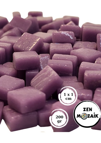 Sanatsal Mozaik Çalışmalarınız Için 1 cm Cam Mozaik Taşı - 10X10 mm - Kırmızı