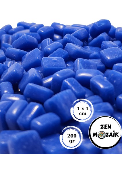 Zen Mozaik Sanatsal Mozaik Çalışmalarınız Için 1 cm Cam Mozaik Taşı - 10X10 mm - Kırmızı