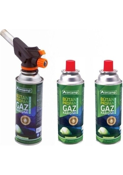 Kamp Çakmaklı Pürmüz 3 Adet 227 gr Kartuş Tüp Set
