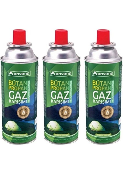 Valfli Gaz Ocak Kartuşu 3'lü Set 227 gr