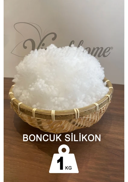 Vionel Home Boncuk Silikon Elyaf 1kg Beyaz, Yastık Oyuncak Dolgusu