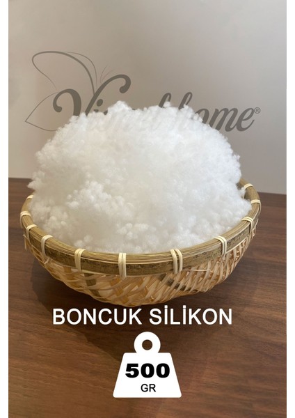 Boncuk Silikon Elyaf 1kg Beyaz, Yastık Oyuncak Dolgusu