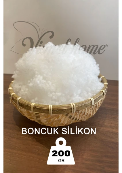 Vionel Home Boncuk Silikon Elyaf,200 Gr, Beyaz, Yastık Oyuncak Dolgusu