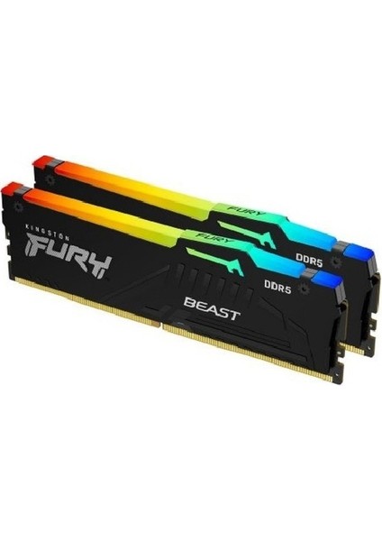 Kıngston Fury Beast Rgb 16GB (2X8GB) Ddr5 5600MHZ CL36 KF556C36BBEAK2/16