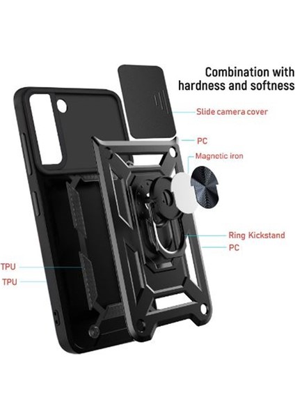 Samsung Galaxy S23 Kılıf Kamera Korumalı Sürgülü Yüzüklü Pars fırsatları