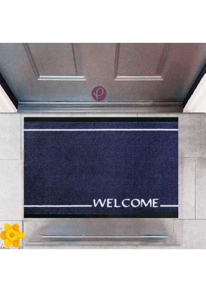 Kapı Önü Paspası Dekoratif Dijital Baskı Welcome P-2338