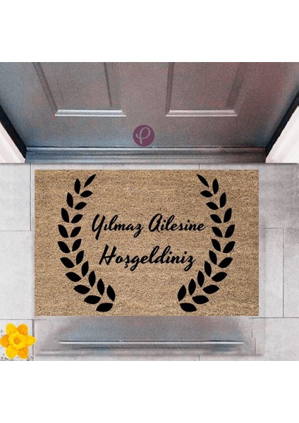 Kapı Önü Paspası Dekoratif Dijital Baskı Kişiye Özel P-2317