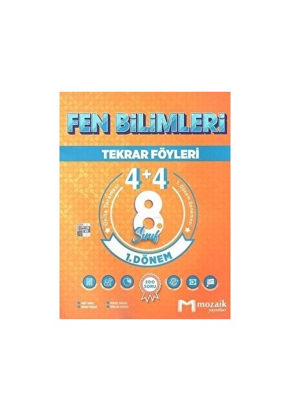 8. Sınıf Fen Bilimleri 4 + 4 Tekrar Föyü Özel Baskı