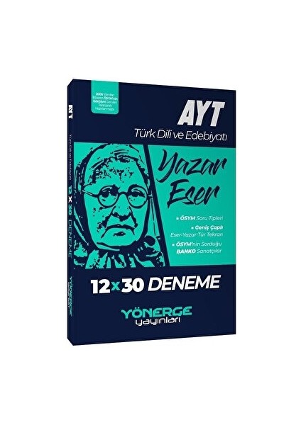 2023 Yks Ayt Türk Dili ve Edebiyatı Yazar Eser 12X30 Deneme Yönerge Yayınları