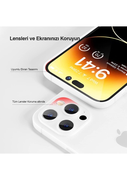 Iphone 14 Pro Mat Kılıf, Pürüzsüz Sararmaz Ultra Ince