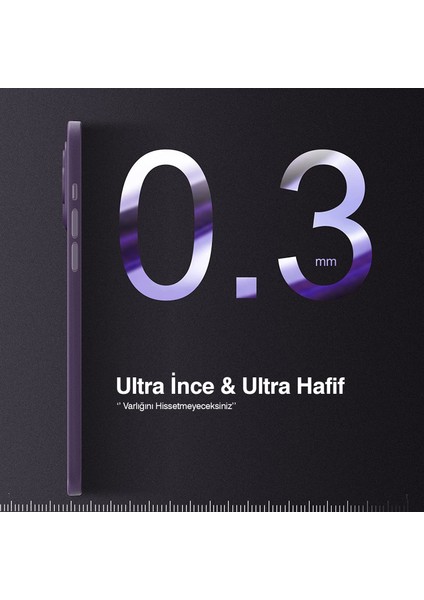 Iphone 14 Pro Max Mat Kılıf, Pürüzsüz Sararmaz Ultra Ince