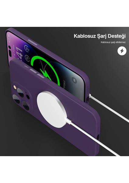 Iphone 14 Pro Max Mat Kılıf, Pürüzsüz Sararmaz Ultra Ince