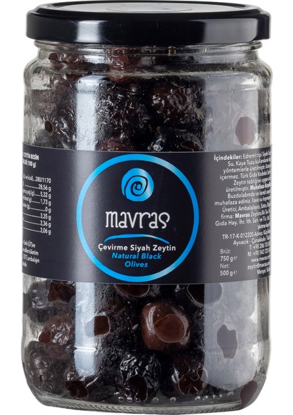 Edremit Çevirme Siyah Sele Zeytin 500GR