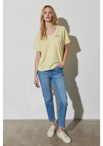 Wrangler Regular Fit Normal Kesim Pamuk V Yaka Tişört fırsatları