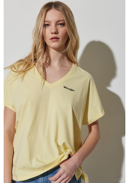 Regular Fit Normal Kesim Pamuk V Yaka Tişört