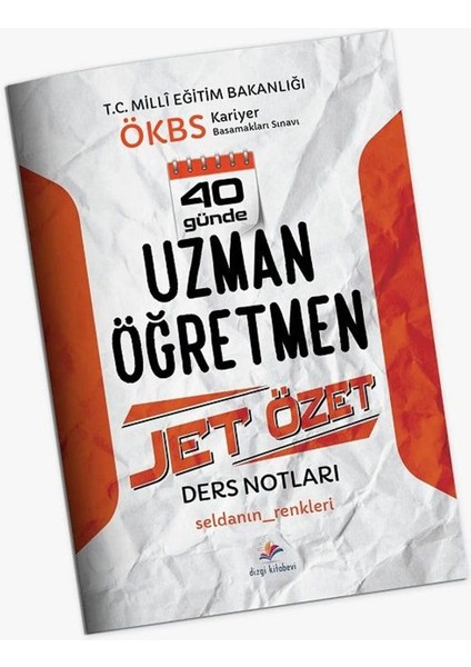 MEB Ökbs Uzman Öğretmen 40 Günde Jet Özet Ders Notları modelleri