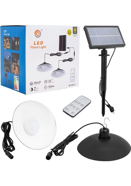 XF-707-2 Kumandalı 2 Power Ledli Projektör Lambası