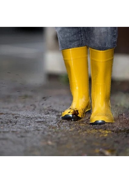 Ulaş Pvc Lastik Sarı Uzun Çizme Merdane Çizmesi