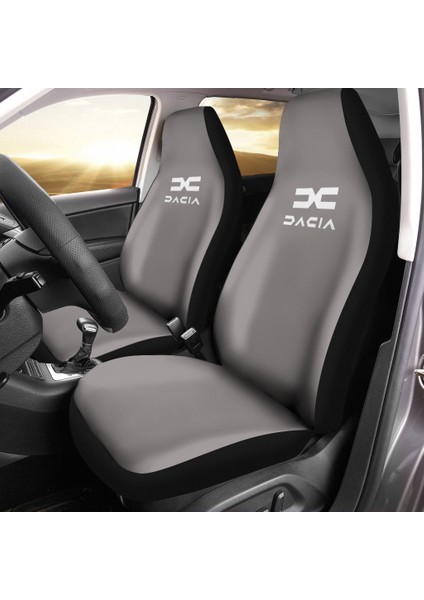 Dacia Logan Araca Özel Oto Koltuk Kılıfı Pro - Gri Yeni Logolu ( Yeni Tasarım - Yeni Fit Kalıp )