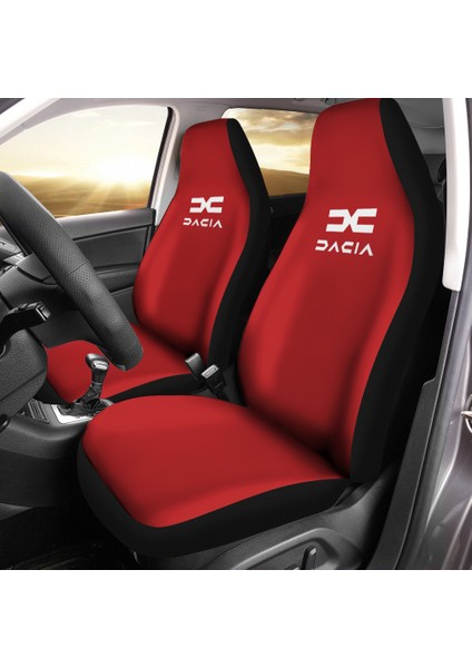 Dacia Dokker Araca Özel Oto Koltuk Kılıfı Pro - Kırmızı Yeni Logolu ( Yeni Tasarım - Yeni Fit Kalıp )