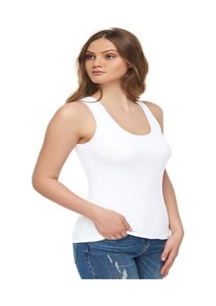 Elit Bayan Modal Elastan Geniş Askılı Atlet 6 Adet