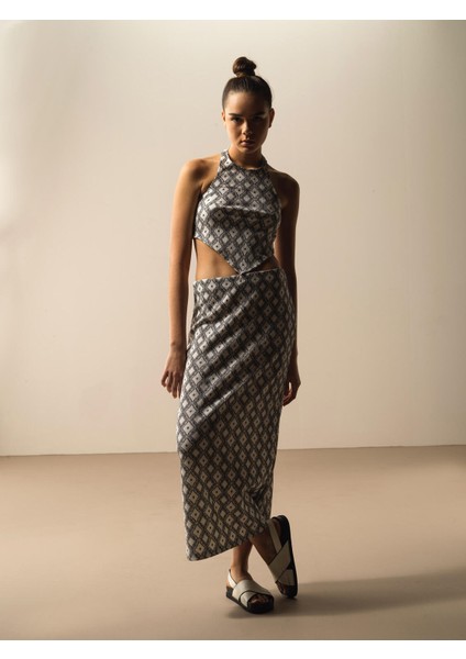 Regular Fit Desenli Etek