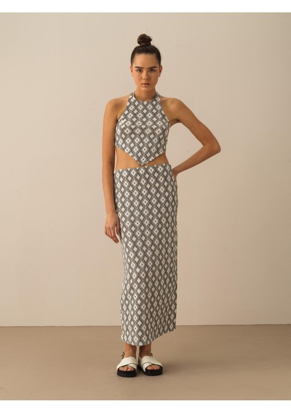 Regular Fit Desenli Etek
