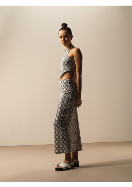 Regular Fit Desenli Etek