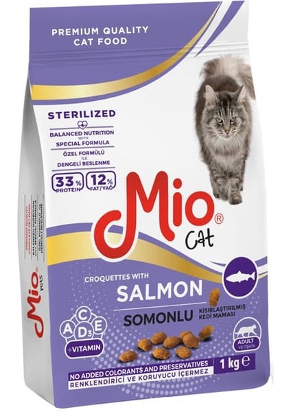 Kuru Mama - Mio 1 kg Kısır Kedi - Somonlu