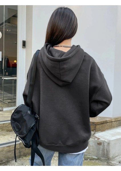 Kadın Better Baskılı Oversize Sweatshirt