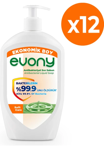 Evony  Sıvı Sabun Soft Care 700ml 12 Adet (1 koli)