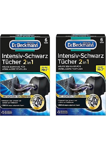 Dr.Beckmann Renk Koruyucu Mendil Siyahlar İçin 2 x 6'lı