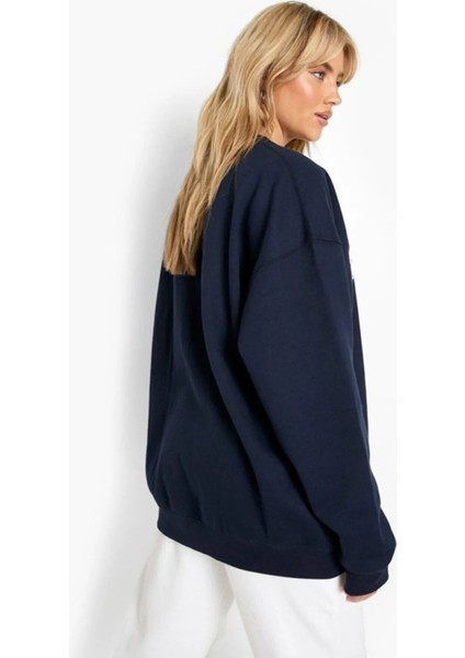 Kadın New York Baskılı Oversize Sweatshirt fırsatları