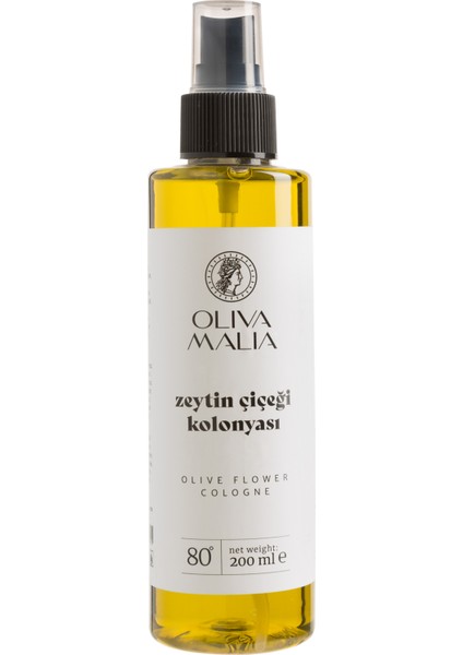 Zeytin Çiçeği Kolonyası 200 ml Sprey Kapaklı Şişe x 3 Adet