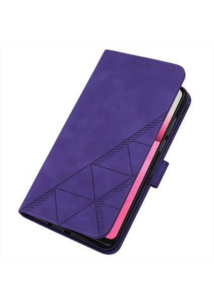 8 / 8 Pro Için Kabartmalı Pu Deri Stand Cüzdan Telefon Kılıfı - Mor (Yurt Dışından) modelleri