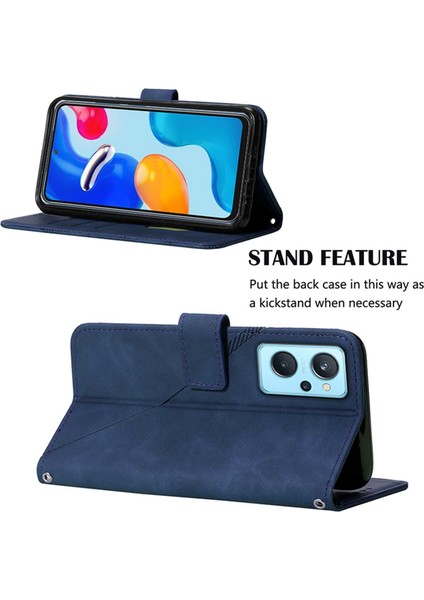 A36 / A76 / 9i Için Kabartmalı Pu Deri Stand Cüzdan Telefon Kılıfı - Mavi (Yurt Dışından)