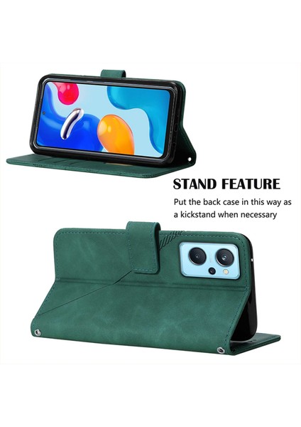 A36 / A76 / 9i Için Kabartmalı Pu Deri Stand Cüzdan Telefon Kılıfı - Yeşil (Yurt Dışından)