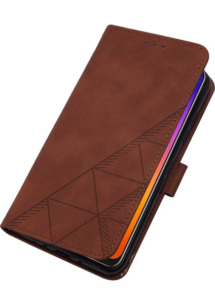 Spark 5 Air / Spark 6 Air Için Kabartmalı Pu Deri Stand Cüzdan Telefon Kılıfı - Kahverengi (Yurt Dışından) modelleri