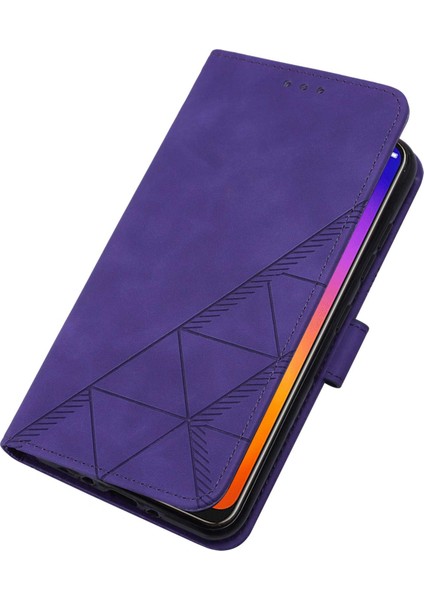 Spark 5 Air / Spark 6 Air Için Kabartmalı Pu Deri Stand Cüzdan Telefon Kılıfı - Mor (Yurt Dışından) modelleri