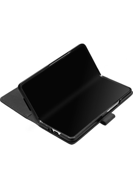Galaxy Z Fold 4 5g Için Kabartmalı Pu Deri Stand Cüzdan Telefon Kılıfı - Siyah (Yurt Dışından) modelleri