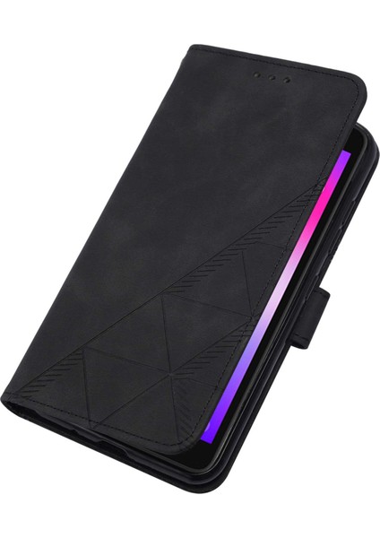 Pop 2f Için Kabartmalı Pu Deri Stand Cüzdan Telefon Kılıfı - Siyah (Yurt Dışından) modelleri