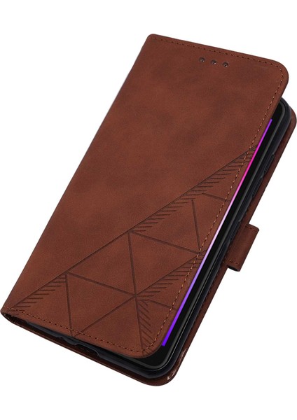 Pop 2f Için Kabartmalı Pu Deri Stand Cüzdan Telefon Kılıfı - Kahverengi (Yurt Dışından) modelleri