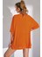 Milano Oranj Oversize Salas Boyfriend Kadın T-Shirt 3