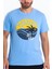 Men Tshirt Erkek Mavi Tshirt 22538-03 2