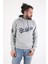 Men Kapüşonlu Sweat Erkek Gri Sweatshirt 23110-8 1