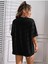 Siyah California Baskılı Oversize Tshirt 4