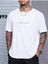 Beyaz Dreamer Baskılı Oversize T-Shirt 1