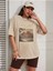Bej Casmania Baskılı Oversize T-Shirt 2