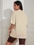 Bej Casmania Baskılı Oversize T-Shirt 4